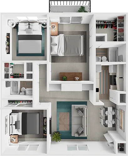 Floor plan 3 bedroom 2 bath