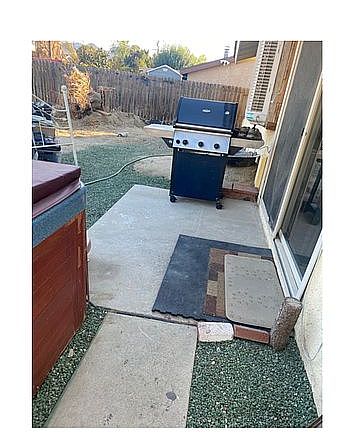 Spacious backyard