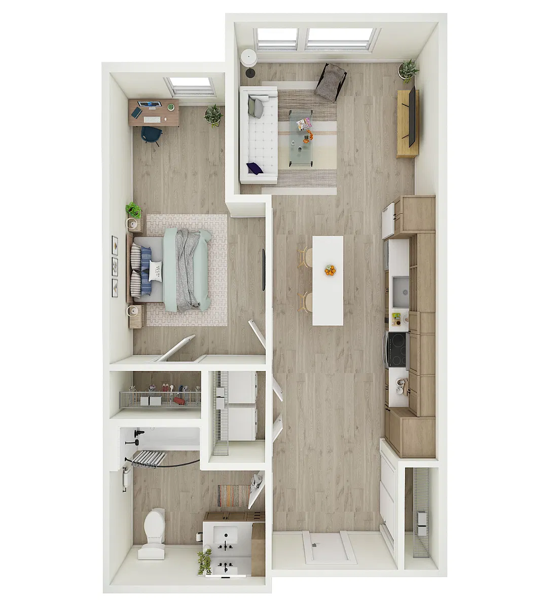Floor plan 1 Bed 1 Bath - a20.1