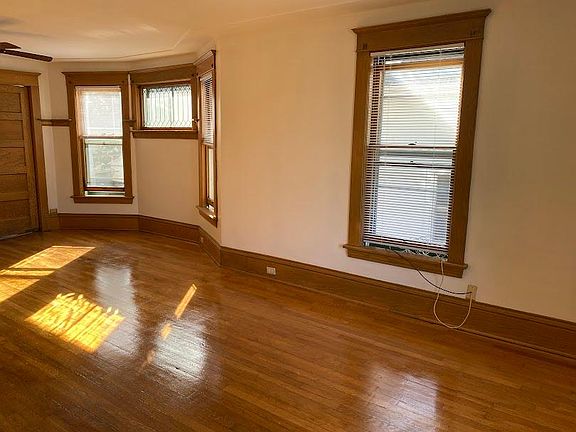 Beautiful woodwork trim on windows and baseboards