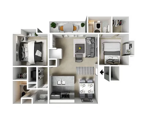 Floor plan 2 X 2