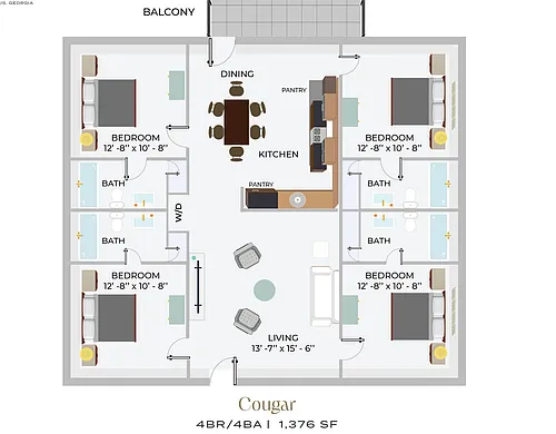 Floor plan 4BR/4BA
