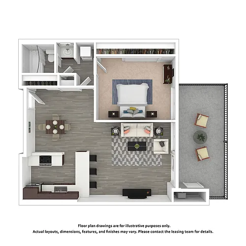 Floor plan 1X1 C
