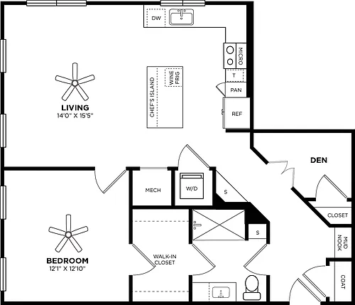 Floor plan 1E