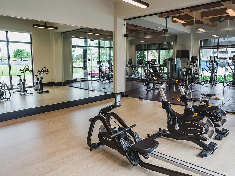 Find your zen in our yoga and Pilates studio.