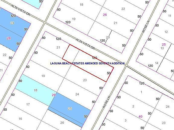 Alta Vista drive parcel map