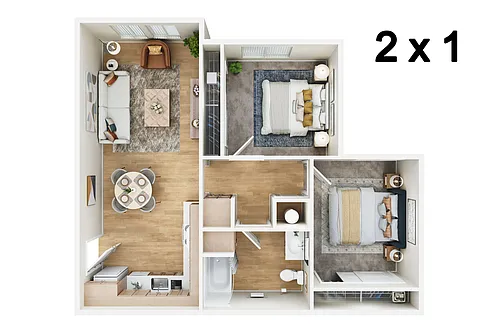 Floor plan 2 Bedroom