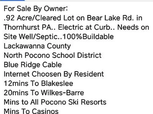 Bear Lake Rd, Gouldsboro, PA 18424