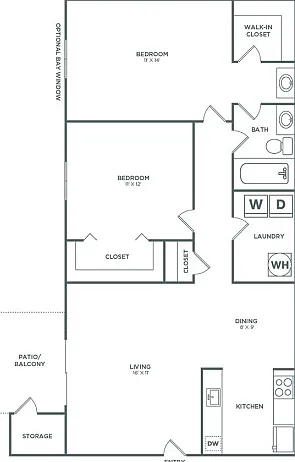 Sycamore | 2 x 1 | 860 sq ft Sycamore | 2 x 1 | 860 sq ft