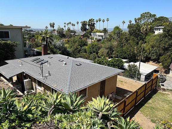 Photo above house where there is parking for 1 car