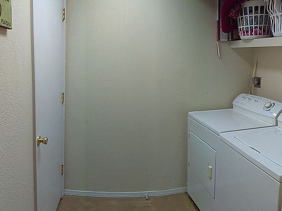 Hallway with laundry area