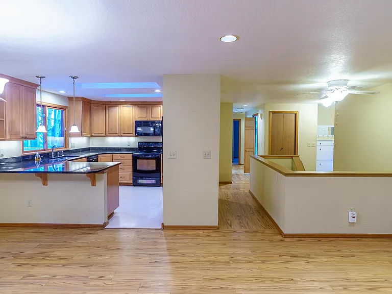 Looking from living room/dining room