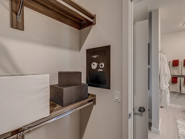 Enjoy some secure storage with built-in wall-safes located inside our large walk-in closets in every home.