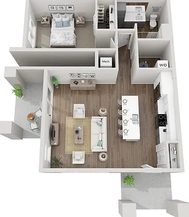 Floor Plan 1D | Seasons at Grafton | Apartments in Grafton, WI Floor Plan 1D | Seasons at Grafton | Apartments in Grafton, WI