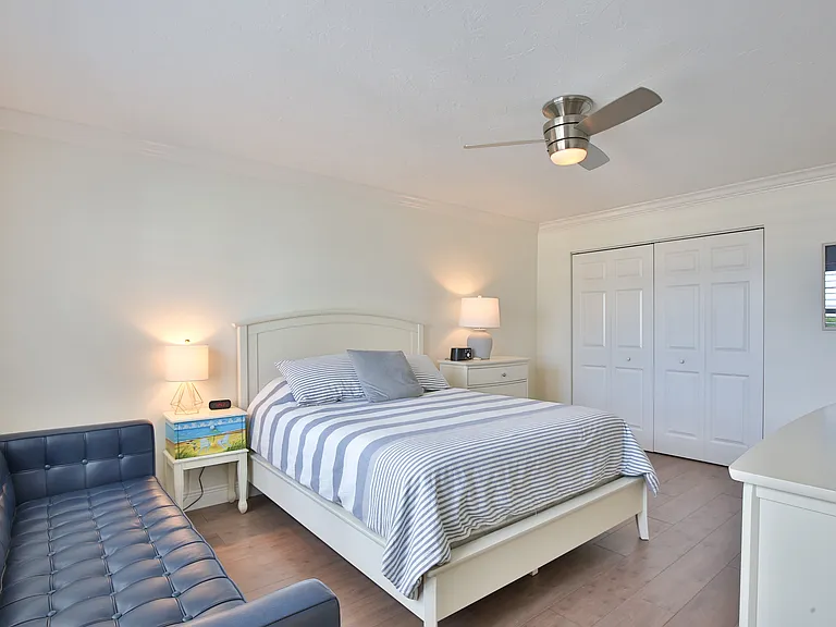 Master bedroom with large closets.