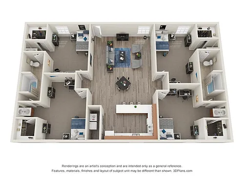 Floor plan 4 Bedroom 2 Bath