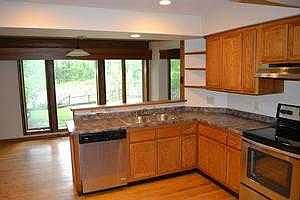 kitchen with new SS appliances
