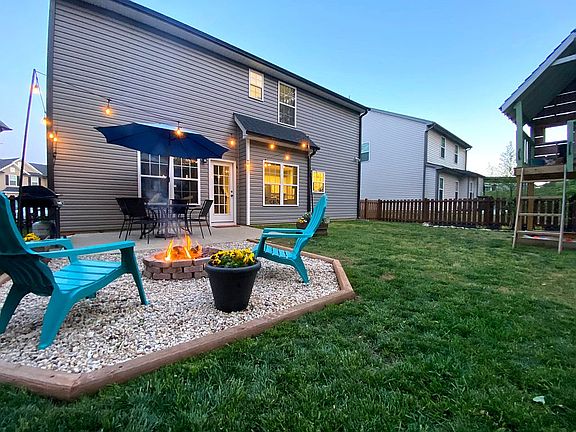 Backyard with Fire Pit