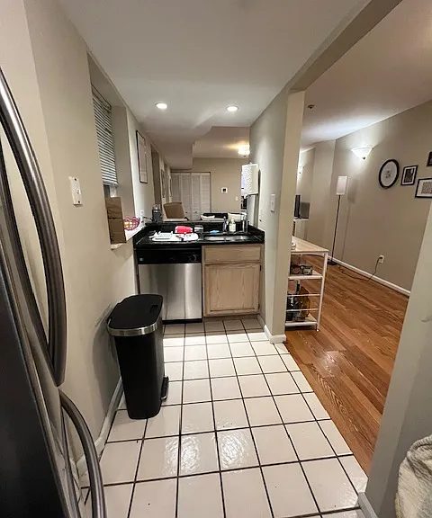 Looking out of the kitchen