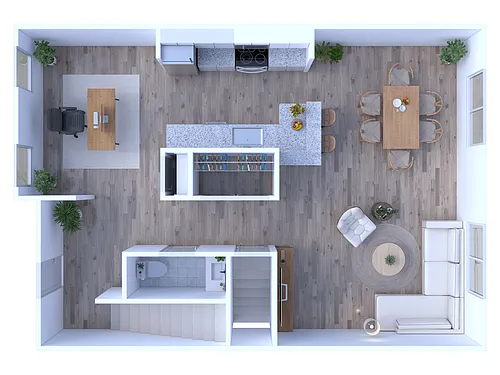 Floor plan 3 Bedroom/2 Bathroom-Washington