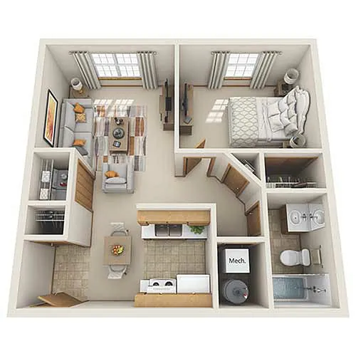 Floor plan 1 Bedroom