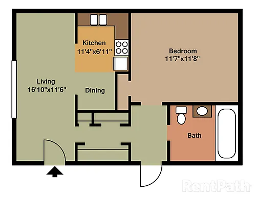 Floor plan 1 Bedroom