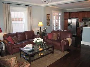 Open concept living, dining and kitchen area