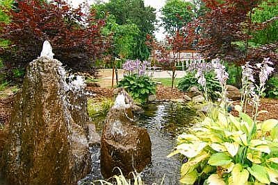 One of two water features