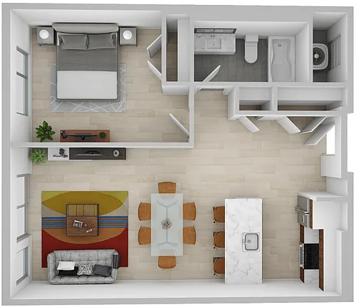Floor plan One Bedroom