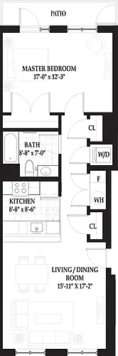 Floor plan Villas One Bedroom