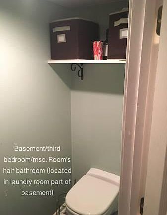 Half bath in basement
