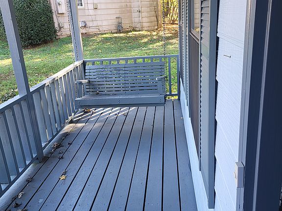 Cozy front porch swing