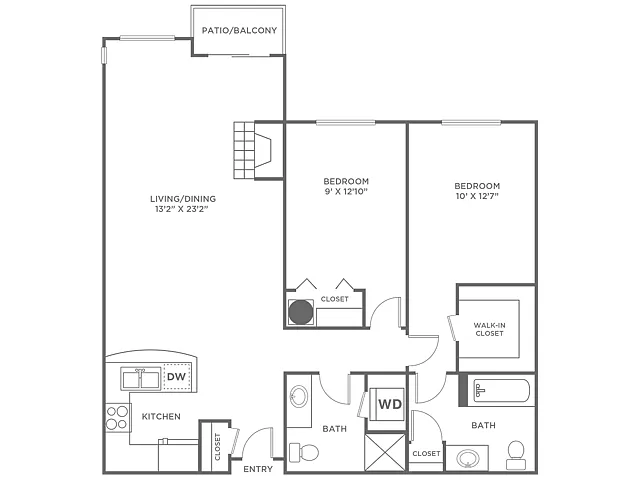 Floor plan Fidalgo-Restored