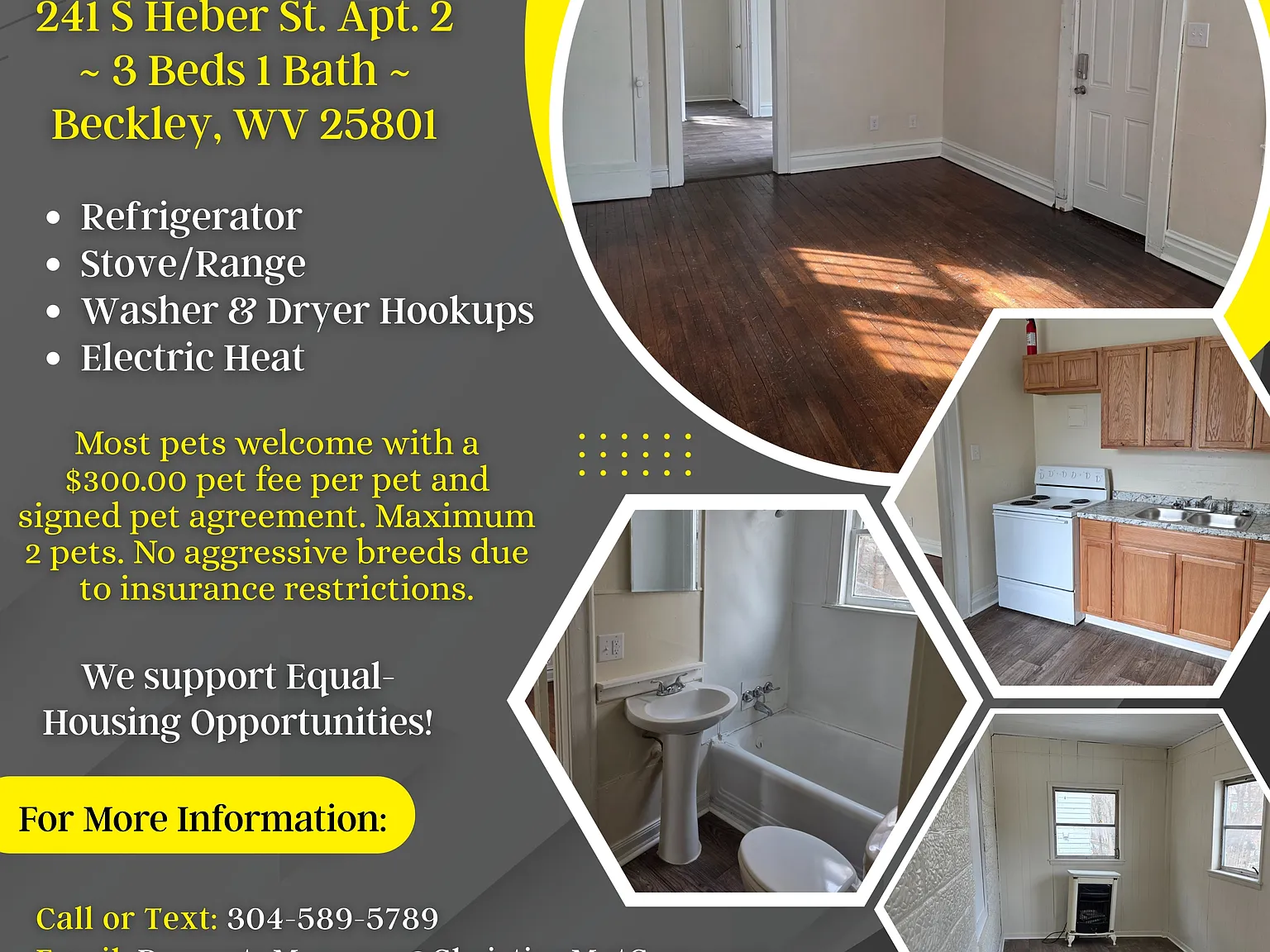 3 bed, $950 — Photo 1