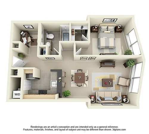 Floor plan A3 with Den