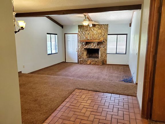 Living room with fireplace