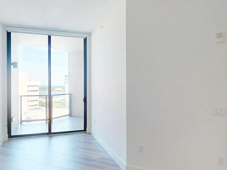 Apartment Living Room with Wood Style Flooring and Patio/Balcony.