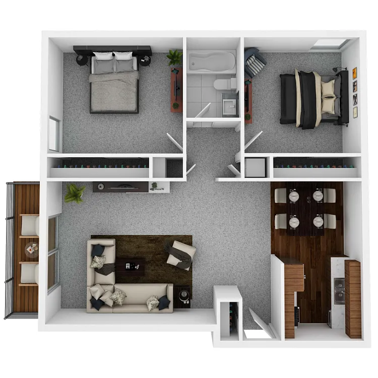 Floor plan Two Bedroom 861
