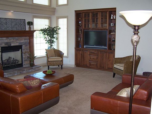 Fireplace, entertainment center, surround-sound