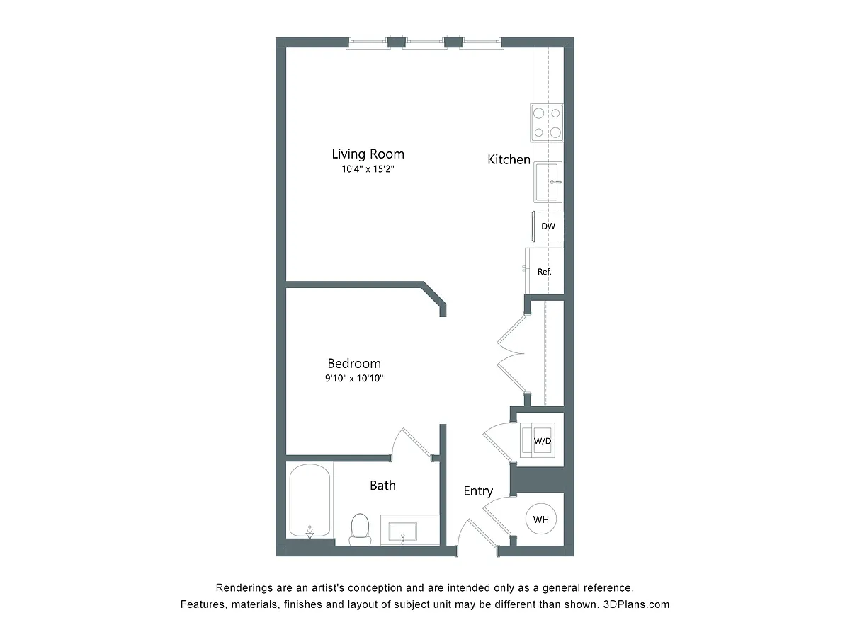 Floor plan The Anchor | Studio