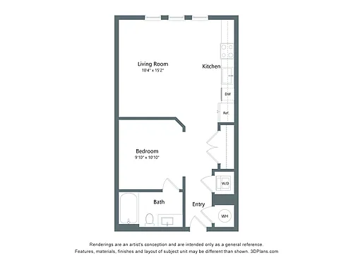 Floor plan The Anchor | Studio