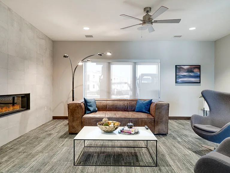 Our leasing lounge is also the perfect place to sit back and hang out with friends.