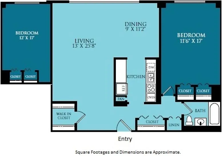 Floor plan Atlantic - 2 Bedroom