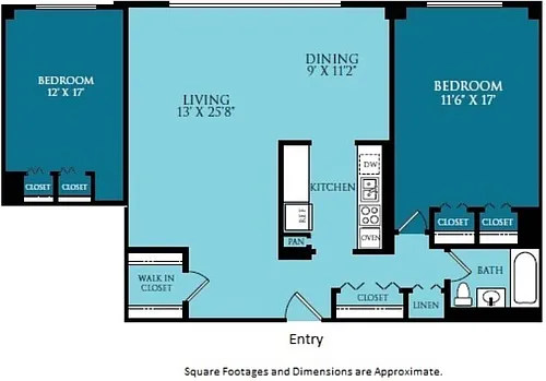Floor plan Atlantic - 2 Bedroom