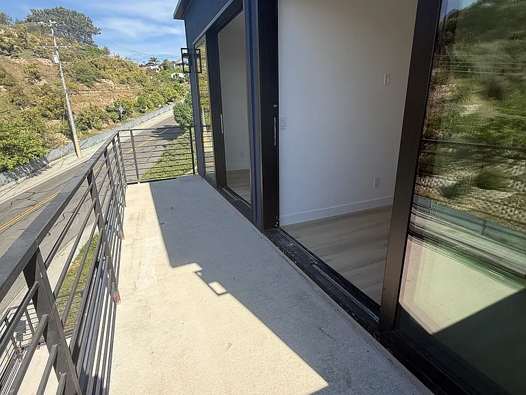 Upstairs shared balcony