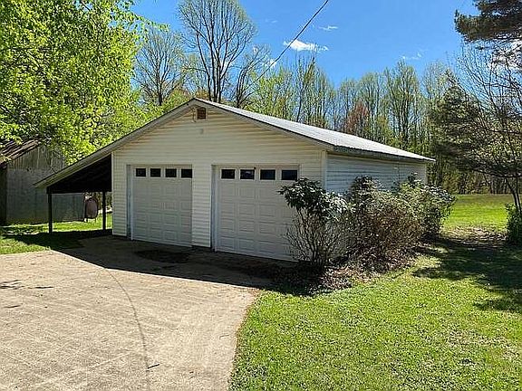 big garage with workshop