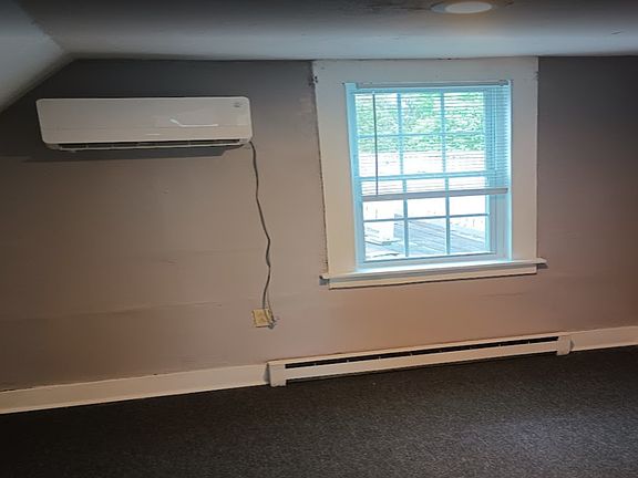Bedroom with new mini split for
supplemental heating and
air conditioning