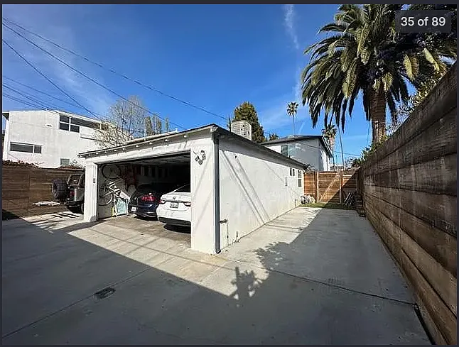 View of parking situation for the property. This unit's parking spot is on the far left but ~identical to the spot shown on the far right.