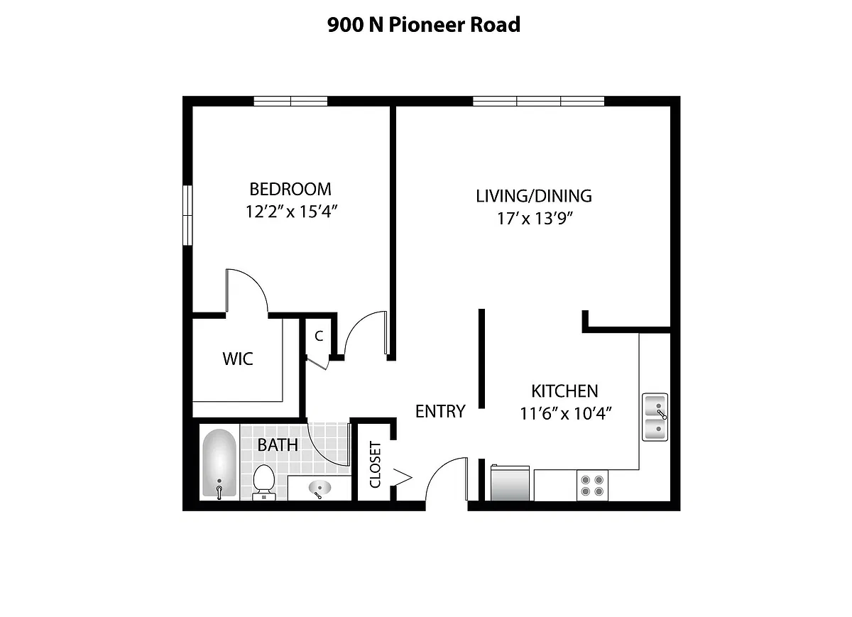 Floor plan One Bedroom