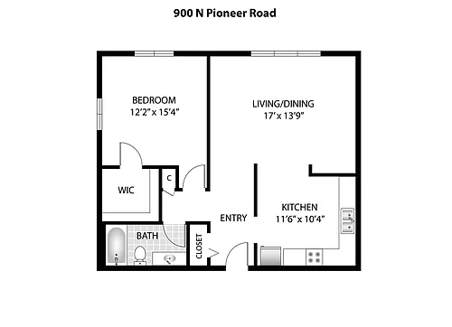 Floor plan One Bedroom